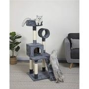Angle View: Go Pet Club F88 50 in. Cat Tree Condo with Sisal Covered Posts