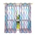 thumbnail image 6 of Yayeee Window Curtains Set of 2 for Living Room Light Filtering 63"x42", Purple Art Pattern, 6 of 7
