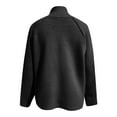 thumbnail image 7 of Ediodpoh Cardigan Sweaters for Women Sweater Coat Casual Zip up Stand Collar Long Sleeve Outerwear Black, 7 of 7