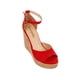thumbnail image 5 of Sandalia De Plataforma Mujer Rojo Moda Casual Tipo Gamuza rojo 26 Incógnita 040D0A, 5 of 5