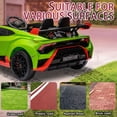 thumbnail image 2 of 24V Lamborghini Electric Car for Kids with Remote Control and Foam Front Wheels, 24V Battery Powered Ride on Toys Sports Car with Drifting Buttons, 360Â° Spin, Bluetooth, Music, LED Lights (Green), 2 of 7