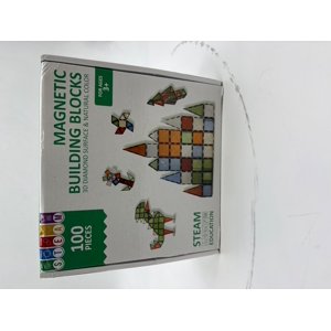100PCS MAGNETIC TILES MAGNETIC 3D BUILDING BLOCKS SET EDUCATIONAL - MULTI