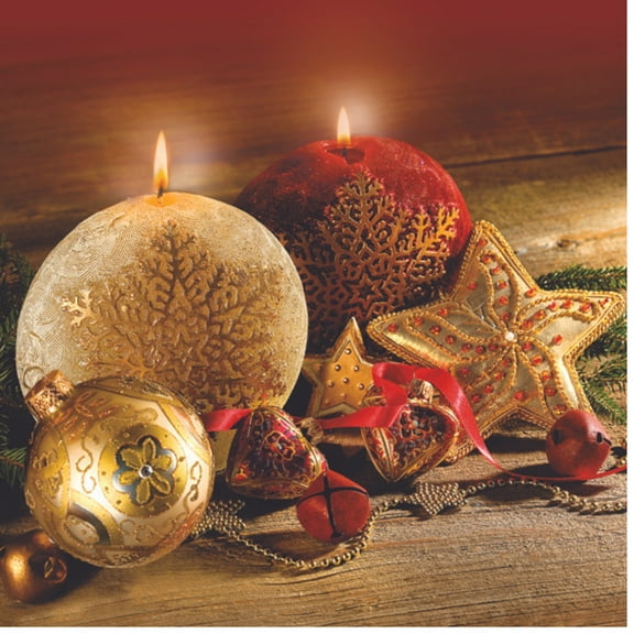 Keep Unique Christmas Decoupage Decorative Disposable Paper Napkins, Assorted Color, 20/Pack