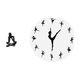 thumbnail image 1 of Escultura abstracta de bailarina, estatua decorativa moderna, adorno coleccionable de bailarina de ballet, reloj silencioso para la sala de estar o de, 1 of 8