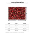thumbnail image 5 of Honeii Tomatoes And Chili print throw blanket, crafted from cozy cotton flannel, offers versatile home decor as a bedding suitable for all seasons.-, 5 of 6