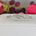 thumbnail image 4 of 2.06ct Full Eternity & 2 Art Deco Wedding Band Stack Promise Ring Diamond Simulated 925 Sterling Silver Anniversary Ring SKU:00194, 4 of 5