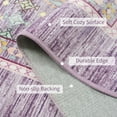 thumbnail image 2 of Jamfeel Boho Area Rugs for Living Room Low Pile Vintage Printed Carpet Washable Rug for Kitchen Bedroom Dining Room 5'x8' Purple, 2 of 8