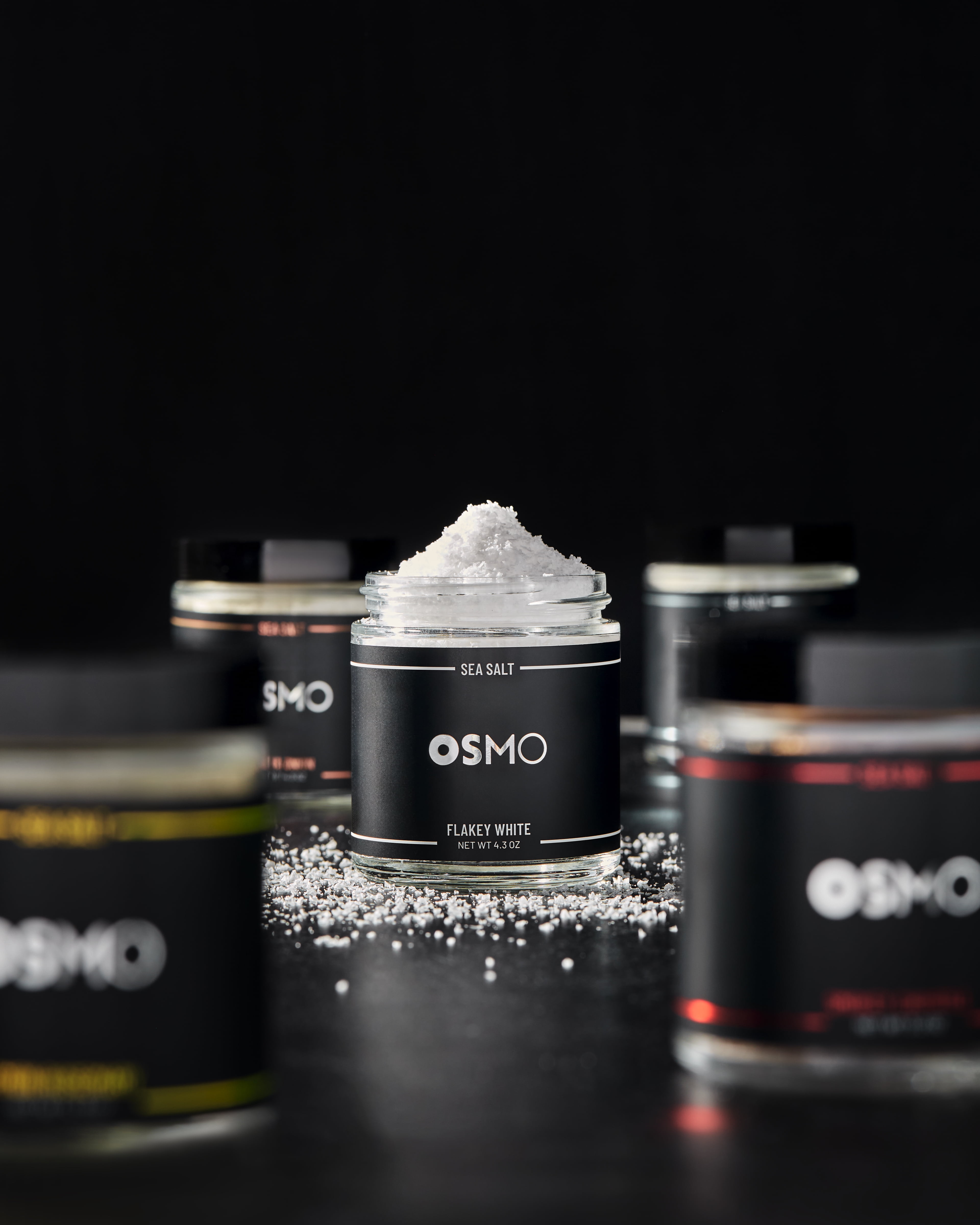 Osmo Salt's Flakey White Sea Salt - Premium Gourmet Cooking and Seasoning Salt, 4.3 oz jar