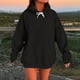 thumbnail image 2 of Tops bonitos para mujer,Sudadera informal de manga larga con capucha para mujer, con bolsillo, tejido de poliéster suave, para uso diario, sopatenor, 2 of 9