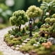 thumbnail image 4 of 2 juegos de farolas en miniatura para casa de muñecas, bancos, sillas, farolas navideñas, bancos de parque, modelos para pueblo navideño, jardín de hadas, tren y paisaje., 4 of 5