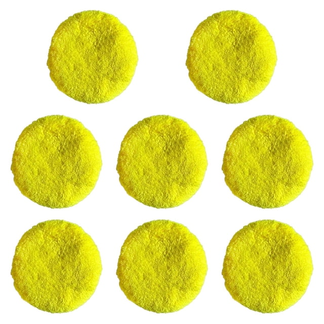 Siruishop Cleaning Pads for Window Cleaner Robot Replacement Pads for Tile Window Door Yellow 8 Pieces