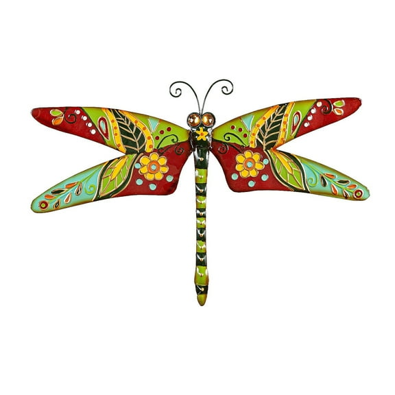 Evergreen Boho Dragonfly, Red/Green