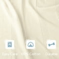 thumbnail image 5 of Lightweight Breathable 100% Cotton Knit Blanket – All-Season Bed Blanket – King Size – Ivory, 5 of 8