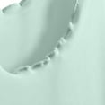 thumbnail image 5 of Wyobmus Womens Ice Silk Tank Tops Solid Color Summer Slim Fitted Ruffle Trim Sleeveless Round Neck Tank Top Cute Tops Blouse Mint Green, 5 of 5