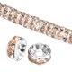 thumbnail image 1 of Paquete de 100 cuentas espaciadoras rondelle, 0.24 pulgadas/6mm cuentas sueltas de cristal de rhinestone checo [Champagne], 1 of 6