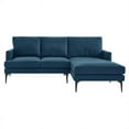 thumbnail image 3 of Modway Evermore Right-Facing Metal and Fabric Sectional Sofa in Azure Blue, 3 of 5