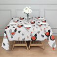 thumbnail image 3 of Egg Chicken Pattern Square Tablecloth,Waterproof Square Table Cover,Wipeable Spillproof Washable Table Cover for Home Kitchen Party Decor 60"x60"(152x152cm), 3 of 6