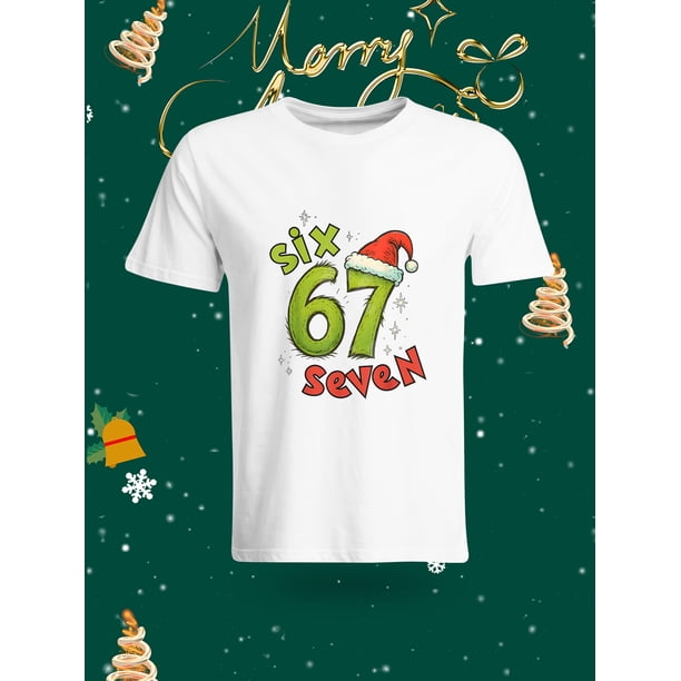 This is My 67th Christmas Shirt, Unique Design Showcasing Festive Atmosphere, Comfortable Cotton Material Suitable for Holiday Wear, Merry Christmas Series T-Shirt
