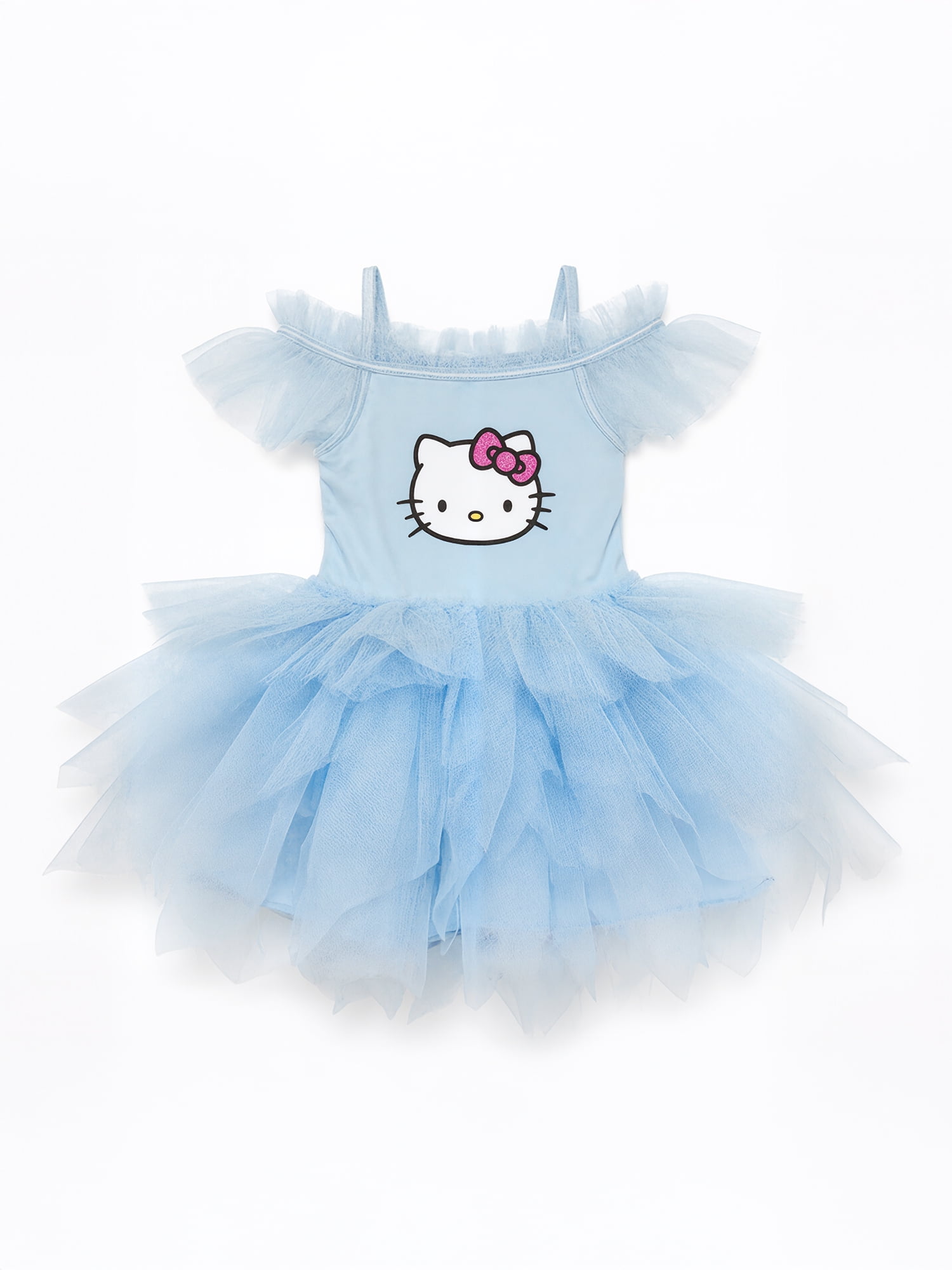 Sanrio Hello Kitty Baby and Toddler Girls Glitter Tutu Dress, Sizes 0/3M-5T