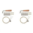 thumbnail image 1 of 20 Pcs Clous de Réglage & 20 Pcs Rivets, avec Clé de Réglage en Forme de L, 10 Ficelles Laiyaqin pour Harpe de Lyre Instrument à Cordes, 1 of 8