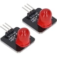 thumbnail image 2 of HUGFEGWE 10Pcs 10mm 3. 3V-5V LED Module Light Board Chip Bulb for Home DecorationPerfect for Creating Ambient Lighting LED Segment Displays (MRB050A Red) U2537-7179, 2 of 8