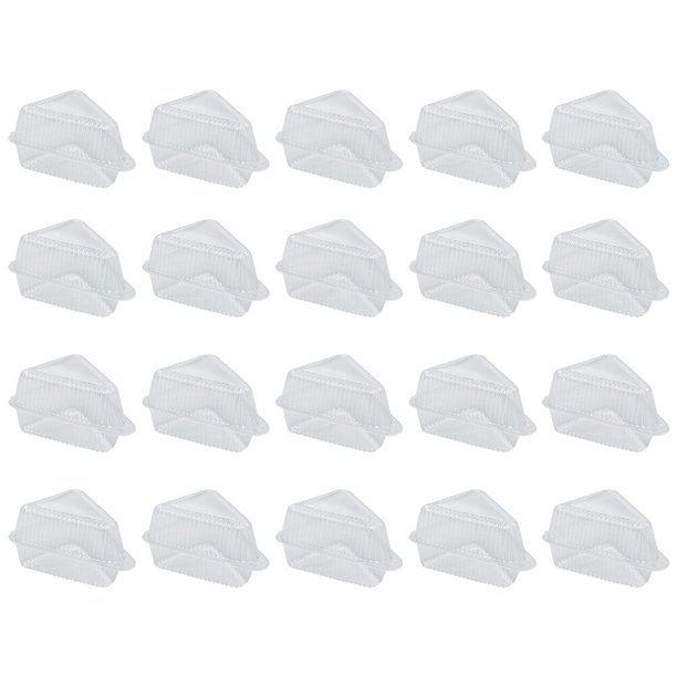 25Pcs Small Triangle Cheesecake Boxes Slice Cake Containers Triangle