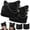 2PCS, variant on Gothic Cat Ear Beanie with Punk Chain & Bat Charm, Y2K Grunge Goth Accessories Black Crochet Winter Knitted Hats Women