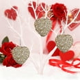 thumbnail image 4 of ToyKingdee Valentine's Day Heart Ornaments Glitter Sequin Heart Shaped Baubles Decoration Valentines Pearl Foam Hanging Decor, 4 of 6