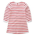 thumbnail image 2 of StylesILove Baby Girl Christmas Holiday Striped Print Reindeer Cotton Long Sleeve Dress (130/4-5 Years), 2 of 3