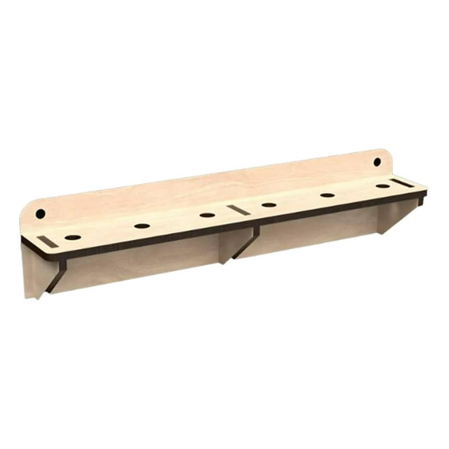 Soporte para destornilladores de pared, de madera, con múltiples orificios, organizador de destornilladores, soporte para herramientas para taller, 225 cm x 5 cm x 4 cm