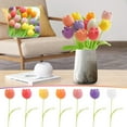 thumbnail image 5 of SLYNSHome Clearance Crochet Tulip Faux Woven Fake Tulip Knitted Artificial Tulip Flowers for Wedding Bridle Bouquet Outdoor Home Garden Office Table Vase,Wedding Essentials, 5 of 5