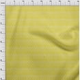thumbnail image 4 of oneOone Cotton Cambric Yellow Fabric Chevron Quilting Supplies Print Sewing Fabric By The Yard 42 Inch Wide, 4 of 4