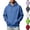 Blue, variant on HAJWOH Mens Hoodies Fall Sweatshirt Hooded Collar Drawstring Pullover With Pockets