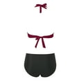thumbnail image 4 of Women's Bikini Set Printed Two Piece Sexy Swimsuit with Removable Bra Pads No Underwire Tie Side for Beach Vacation,Red,M, 4 of 5