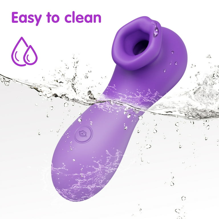 Bluetooth APP Controlled Sucking Vibrator Female Sex Toys For Women（Purple） 