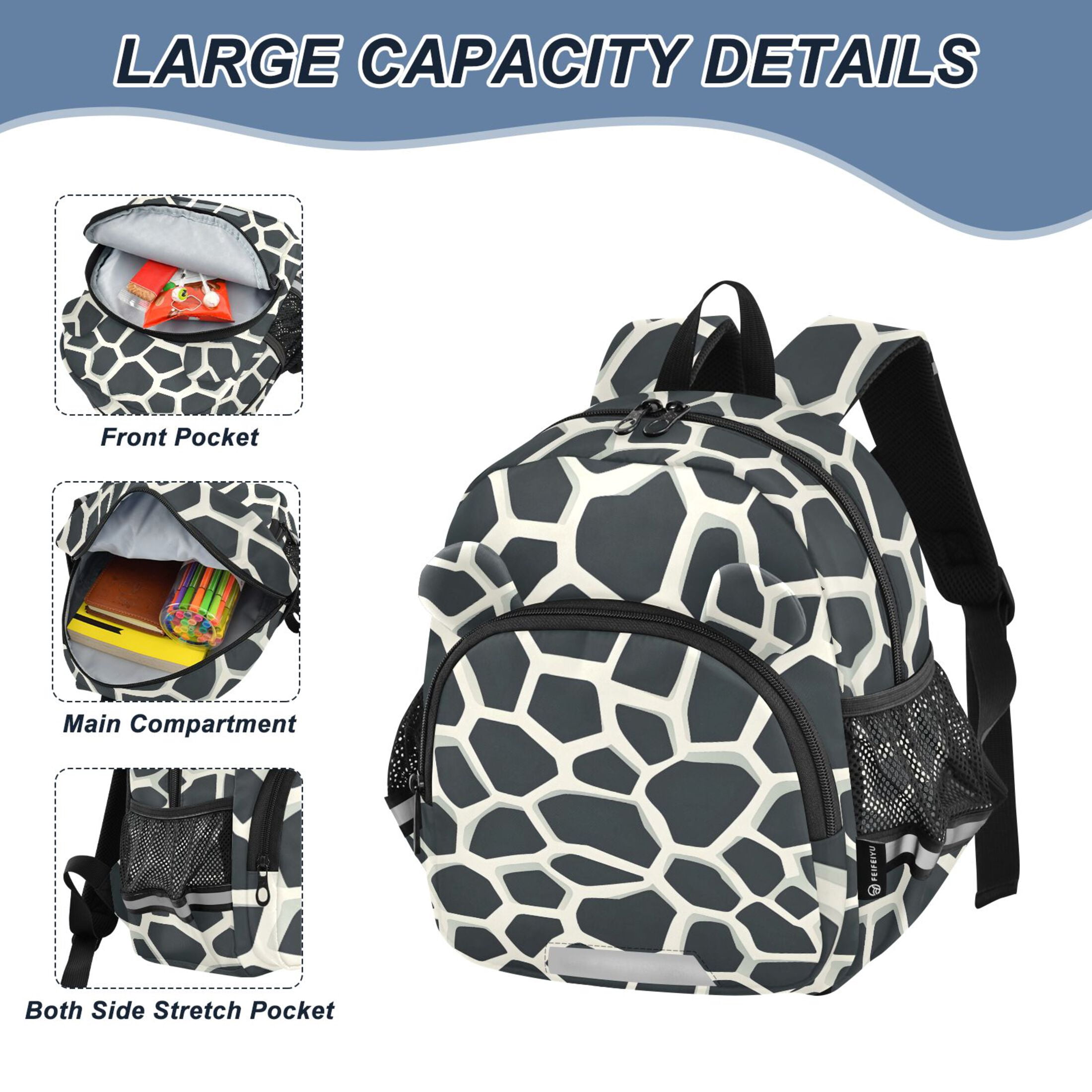 ALAZA Cow Print Mini Backpack School Bookbag Age 3-7 Small
