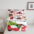 thumbnail image 4 of YST Cartoon Ladybug Full Size Comforter Set for Kids Boys Girls Cute Insect Animal Bedding Set, Pink Red Floral Flower Down Comforter Wild Ladybird Bed Set, Spring Garden Quilted Duvet, 4 of 5