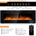 thumbnail image 6 of Costway 50" Electric Fireplace Recessed Ultra Thin Wall Mounted Heater Multicolor Flame, 6 of 12