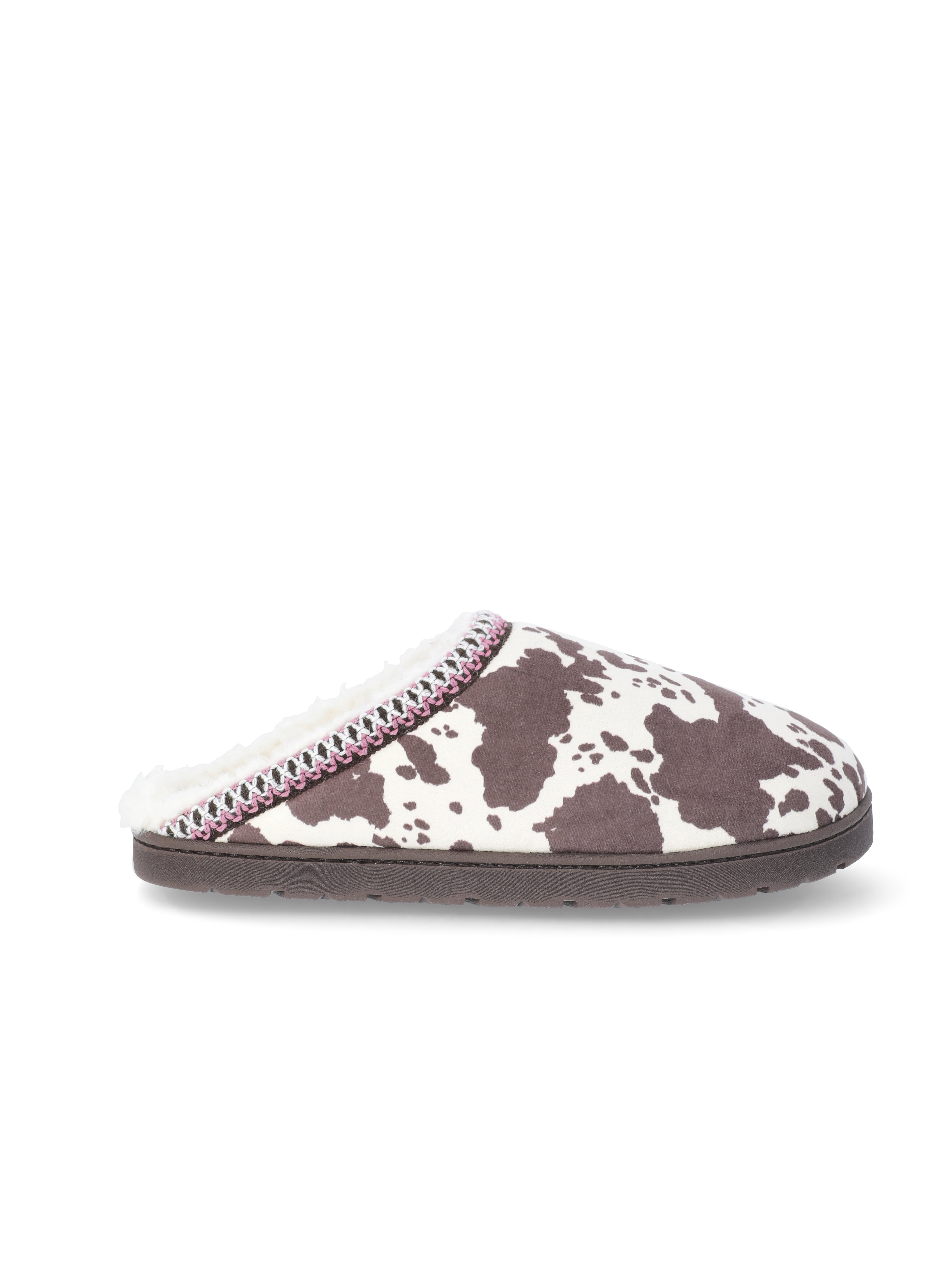 No Boundaries Women's Cow Print Clog Slippers