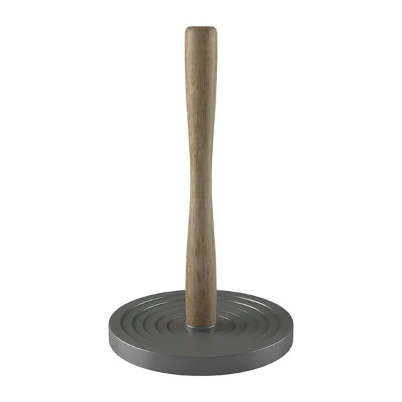 nu steel Wooden Kitchen Paper Towel Holder Grey Base