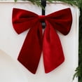 thumbnail image 2 of JIhuahe Velvet Three-Dimensional Bow Christmas Decoration, Large Christmas Tree Ornament for Window Display, Emerald Green Velvet Bow for Holiday Home Decor,Wine, 2 of 5