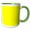 Green/White, variant on 3drose, Bright Electric Yellow - Lemon - Vibrant Neon Light Sunny Yellow - Plain Simple Solid Color, 11oz Mug