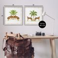 thumbnail image 3 of Stupell Industries Symmetrical Leopards & Palm Trees Animals Painting Gray Framed Art Print Wall Art, 24 x 24, Set of 2, 3 of 8