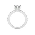 thumbnail image 3 of IGI Certified 5 Carat Round Shape Lab Grown Diamond Engagement Ring | 14K White Gold | Theodora Six Prong Side Stone Diamond Ring | FG-VS1-VS2 Quality Friendly Diamonds, 3 of 7