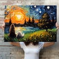 thumbnail image 4 of Bergamasco Sheepdog Dog Watercolor Starry Night Van Gogh Painting Kits, Painting Watercolor Canvas, Canvas Suitable for Room Decor Cafe Decor Or Gift for Friends, 4 of 4