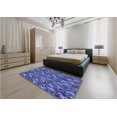 thumbnail image 5 of Ahgly Company Machine Washable Indoor Square Transitional Sky Blue Area Rugs, 8' Square, 5 of 7