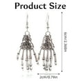 thumbnail image 3 of Halloween Skeleton Earrings for Women Skull Earrings Gothic Skeleton Dangle Earrings Removable Bone Earrings Fun Skeleton Costume Spooky Earrings, 3 of 5