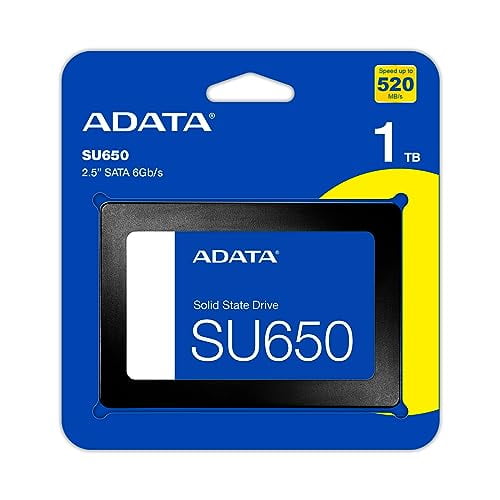ADATA SU650 1TB SSD 2.5インチ SATA ADATA SU650 1TB 3D-NAND SATA 2.5 inch Internal SSD (ASU650SS-1TT-R