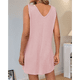 thumbnail image 4 of Chaleco Tipo Jersey para Mujer, Vestido Liso con Bolsillos, Rosa, Talla XL, 4 of 9
