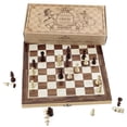 thumbnail image 2 of Juego de ajedrez Amerous plegable de madera con piezas magnéticas de 30 x 30 cm, 2 of 8